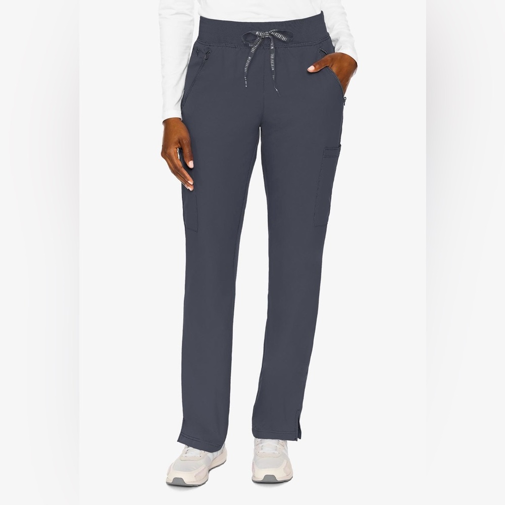 Med Couture Women's Charcoal Drawstring Cargo Joggers
